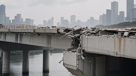 某公路破拆現場